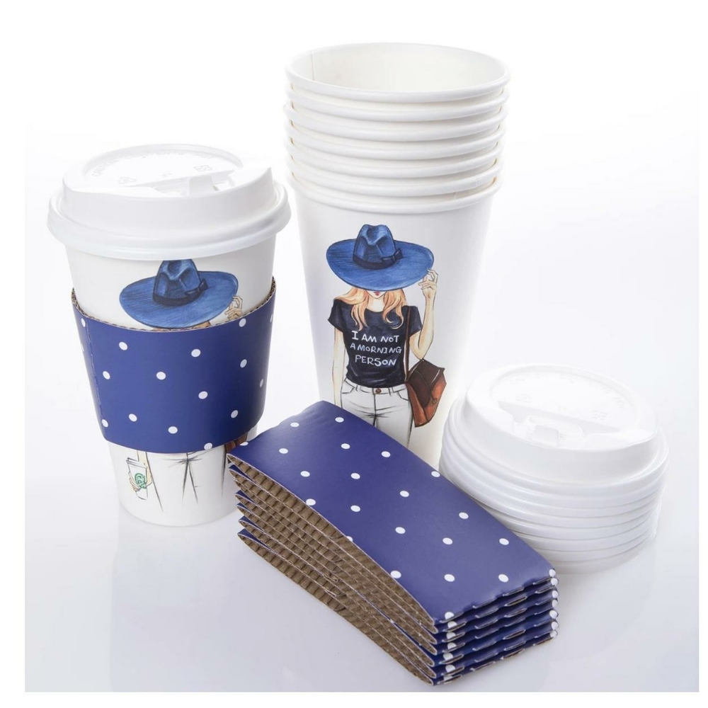 Graphique fashion travel cups with lids